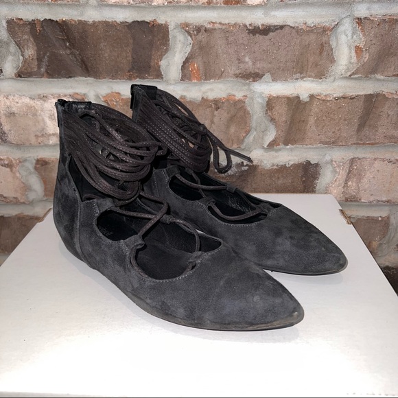 Blue suede flats - Picture 2 of 8